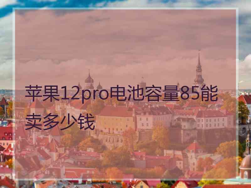 苹果12pro电池容量85能卖多少钱