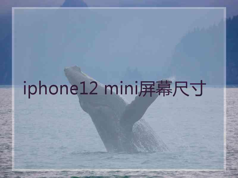 iphone12 mini屏幕尺寸