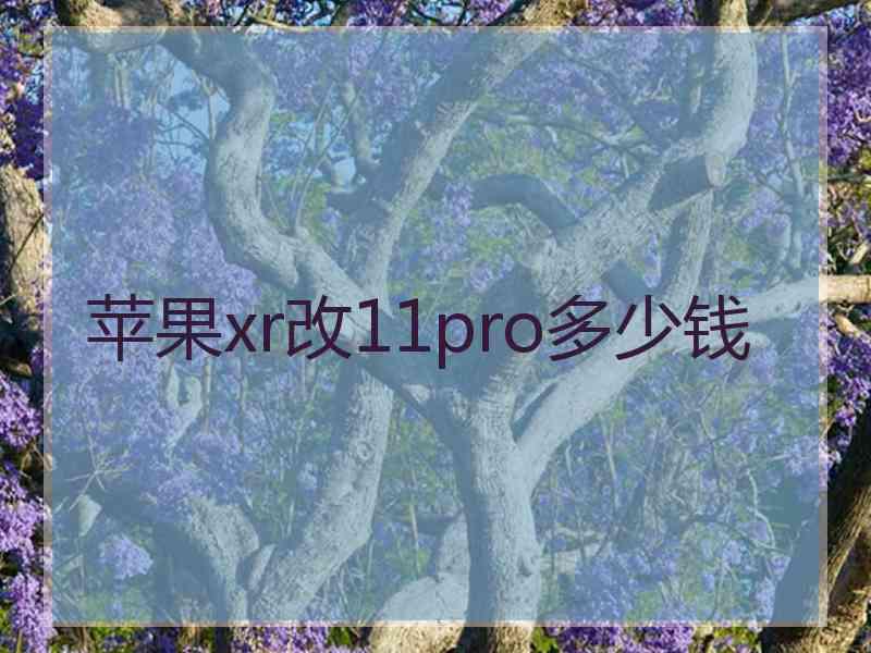 苹果xr改11pro多少钱