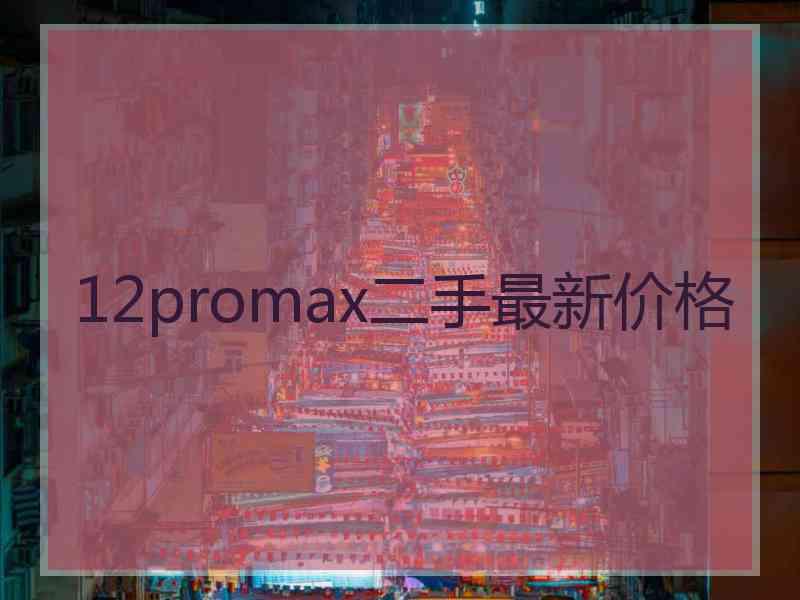 12promax二手最新价格