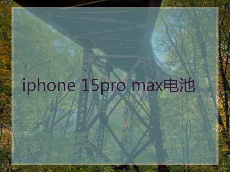 iphone 15pro max电池