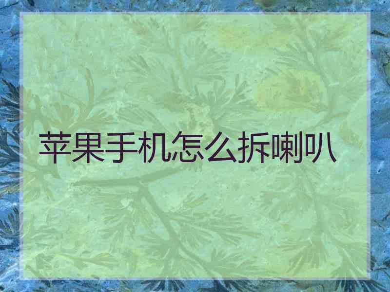 苹果手机怎么拆喇叭