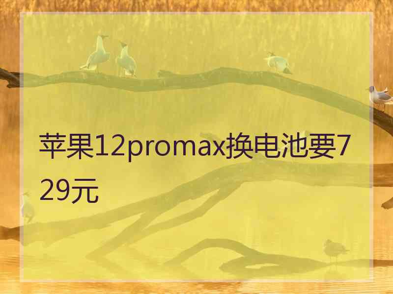 苹果12promax换电池要729元