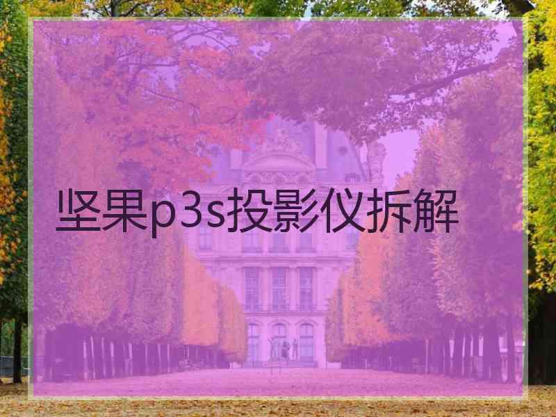 坚果p3s投影仪拆解