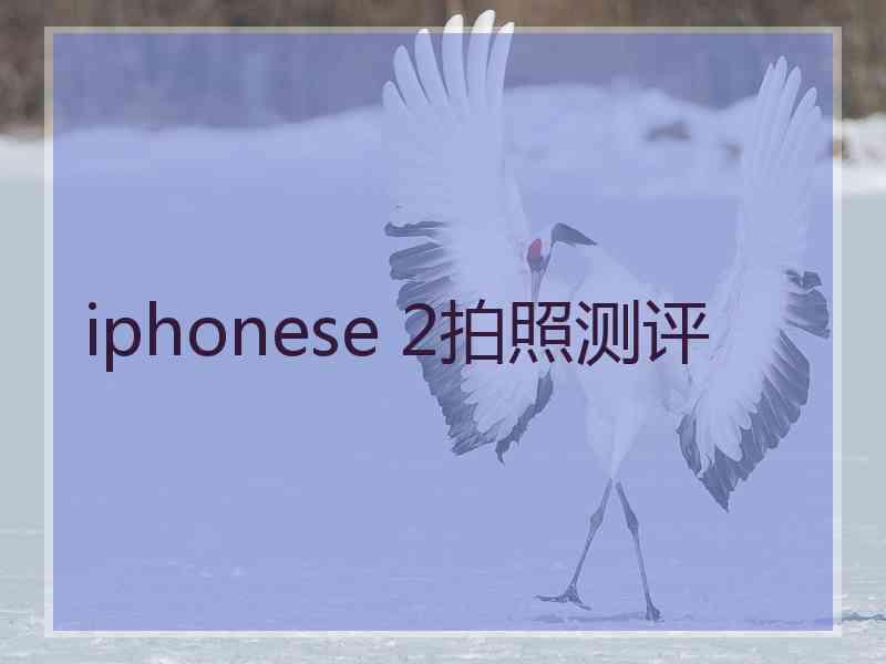 iphonese 2拍照测评