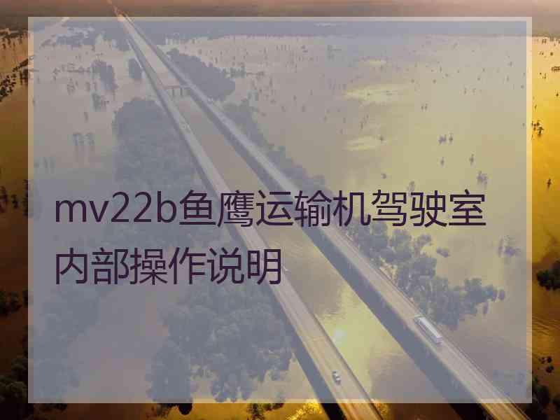 mv22b鱼鹰运输机驾驶室内部操作说明