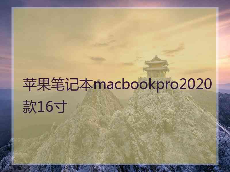 苹果笔记本macbookpro2020款16寸