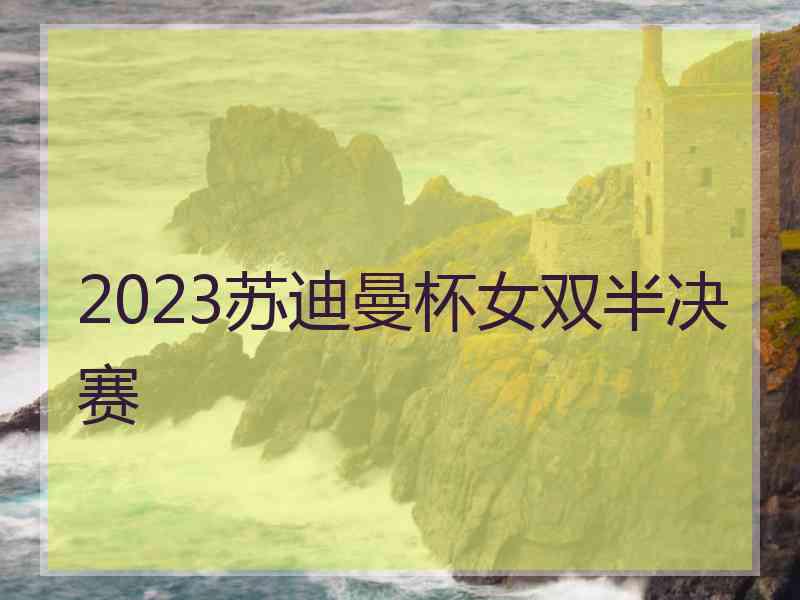 2023苏迪曼杯女双半决赛