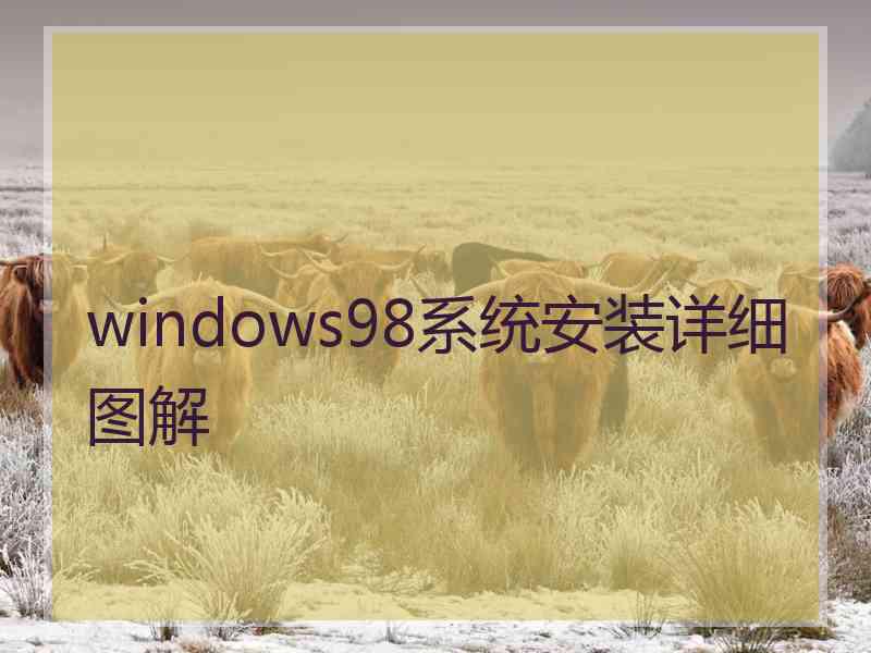 windows98系统安装详细图解