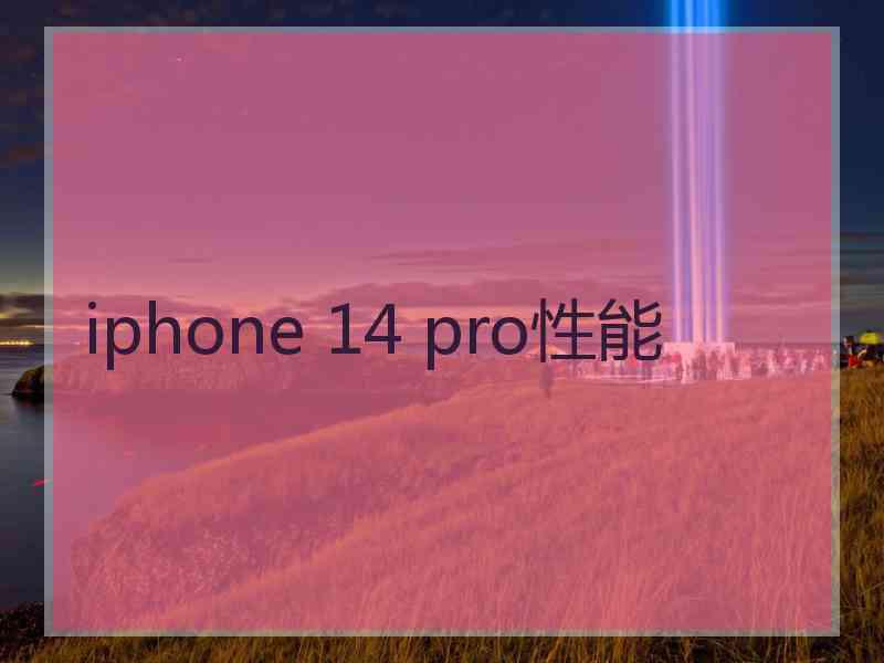 iphone 14 pro性能