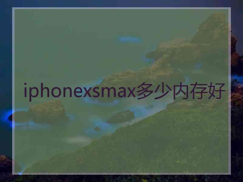 iphonexsmax多少内存好