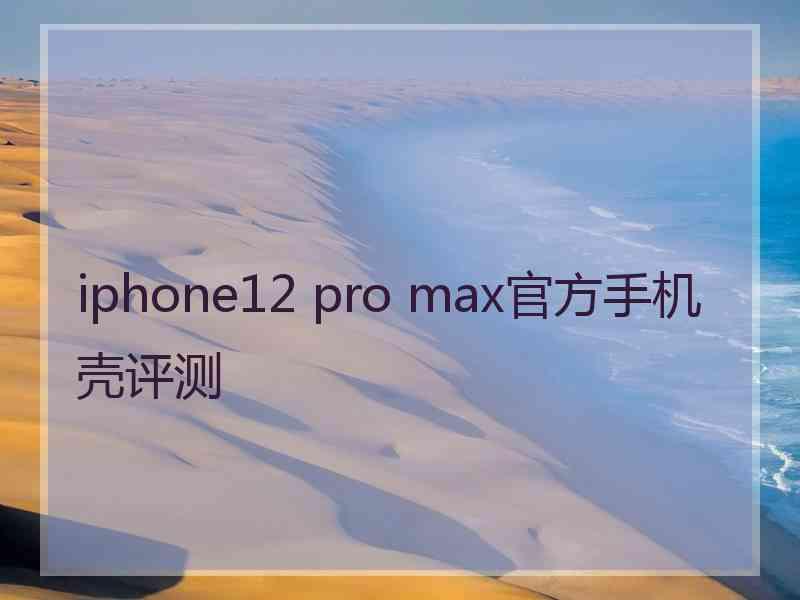 iphone12 pro max官方手机壳评测