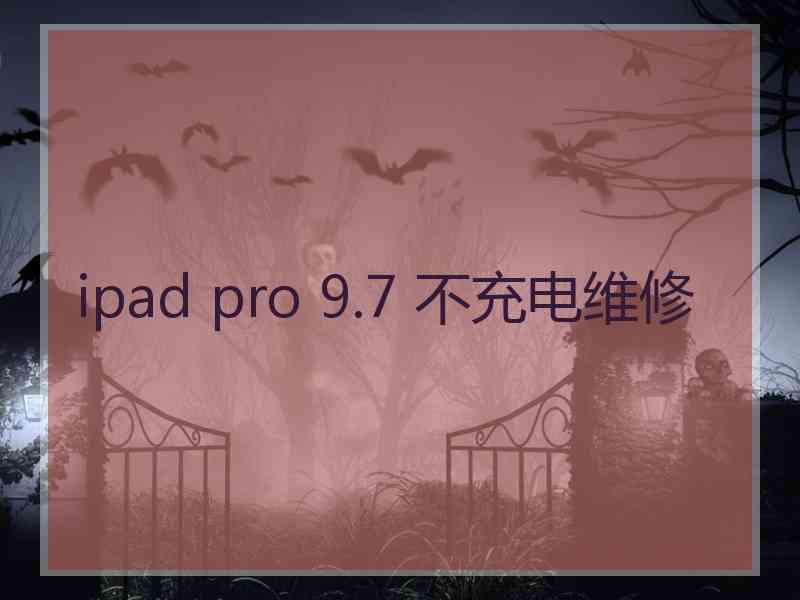 ipad pro 9.7 不充电维修