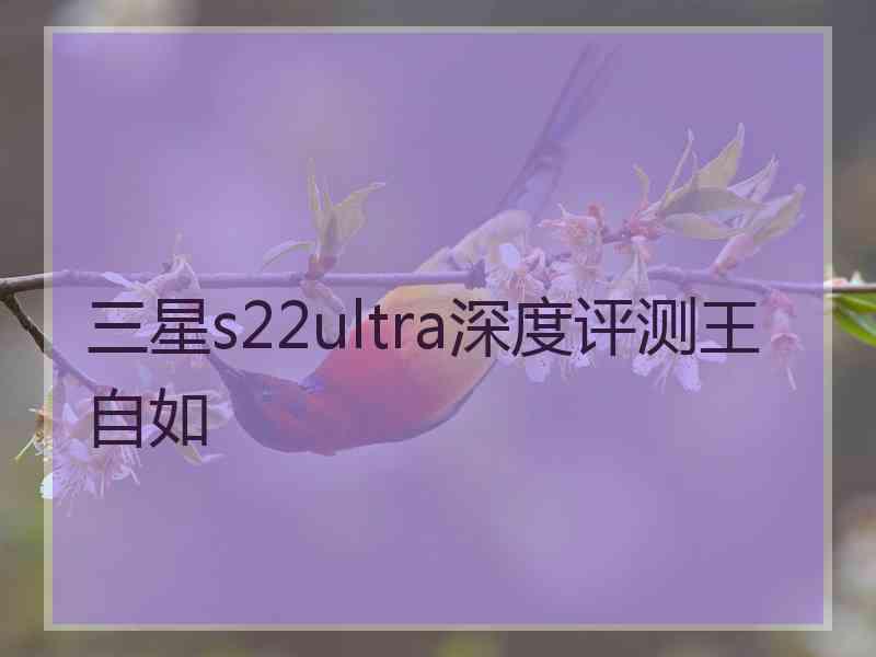 三星s22ultra深度评测王自如