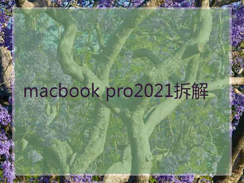 macbook pro2021拆解