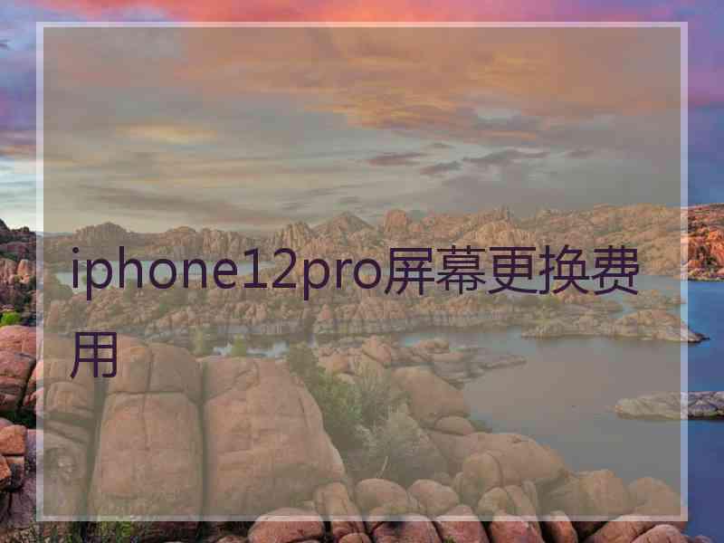 iphone12pro屏幕更换费用