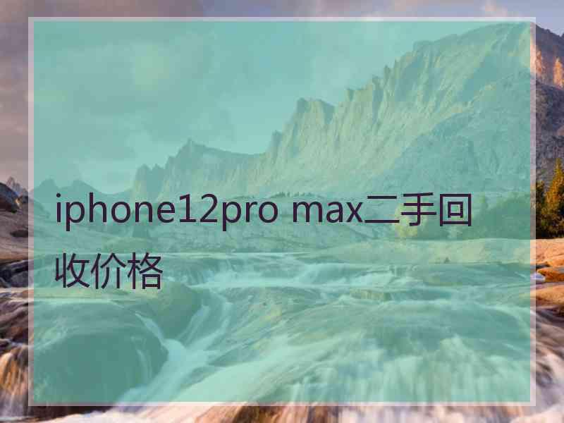 iphone12pro max二手回收价格