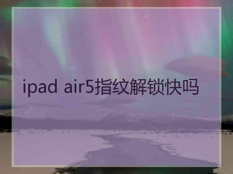 ipad air5指纹解锁快吗