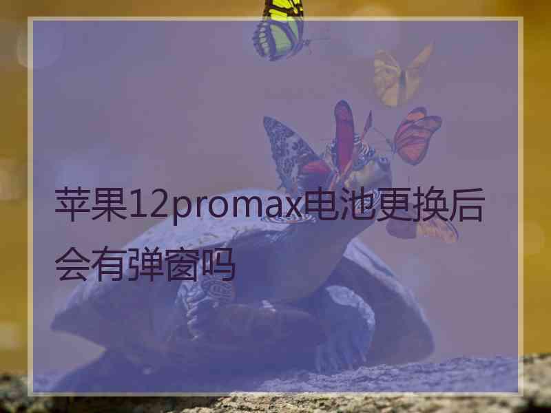 苹果12promax电池更换后会有弹窗吗