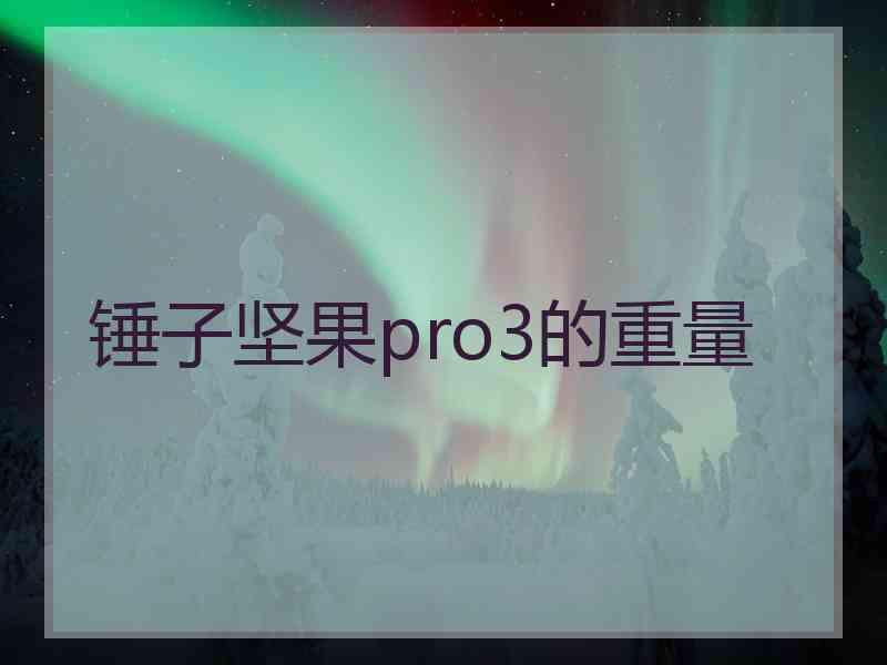 锤子坚果pro3的重量