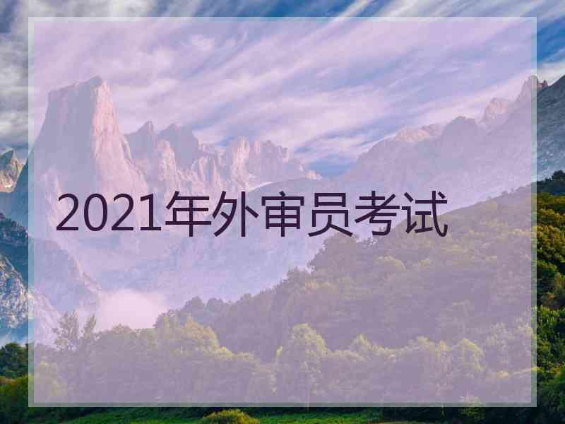 2021年外审员考试