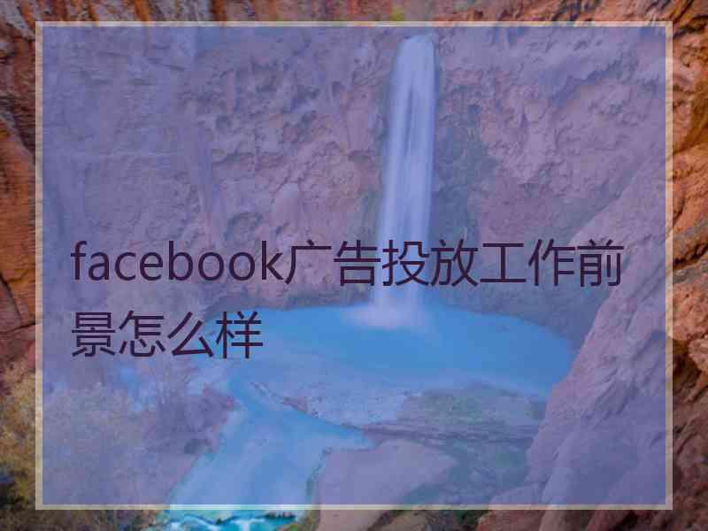 facebook广告投放工作前景怎么样