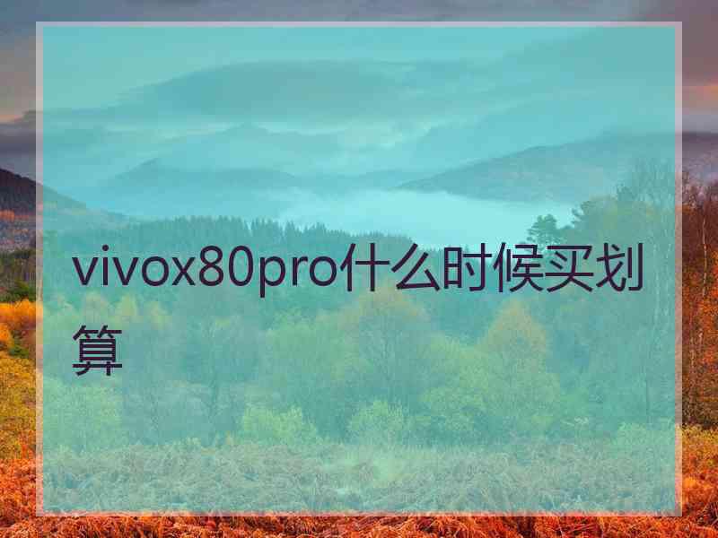 vivox80pro什么时候买划算