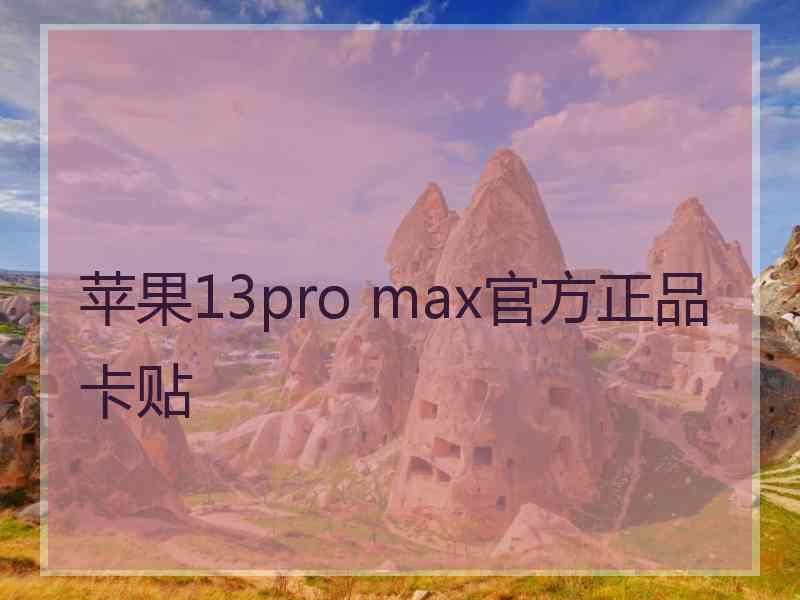 苹果13pro max官方正品卡贴