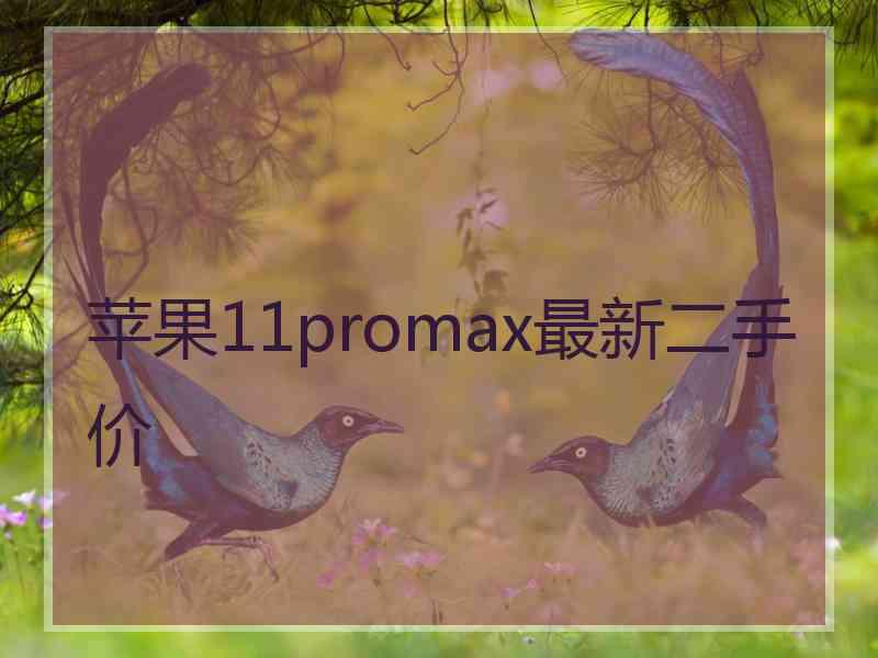 苹果11promax最新二手价