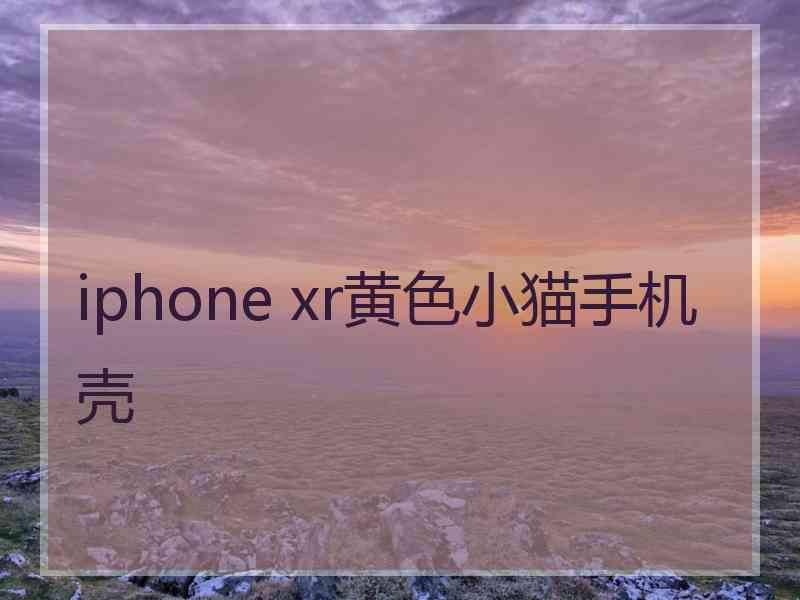 iphone xr黄色小猫手机壳