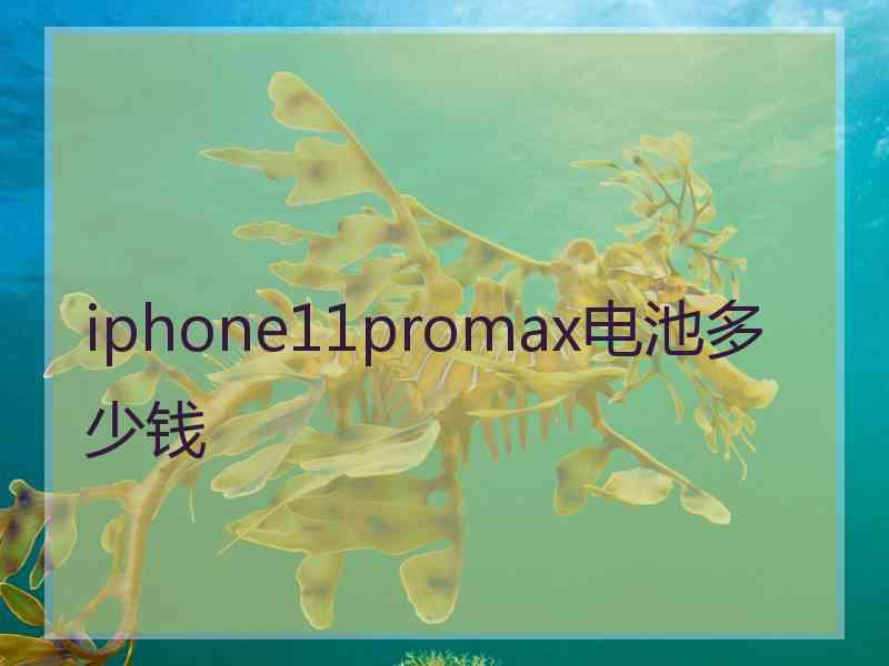 iphone11promax电池多少钱