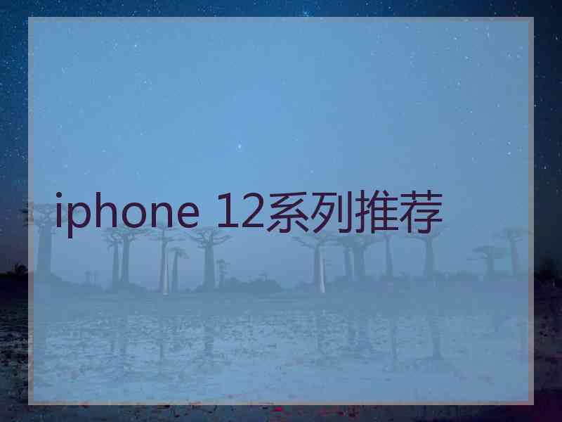 iphone 12系列推荐