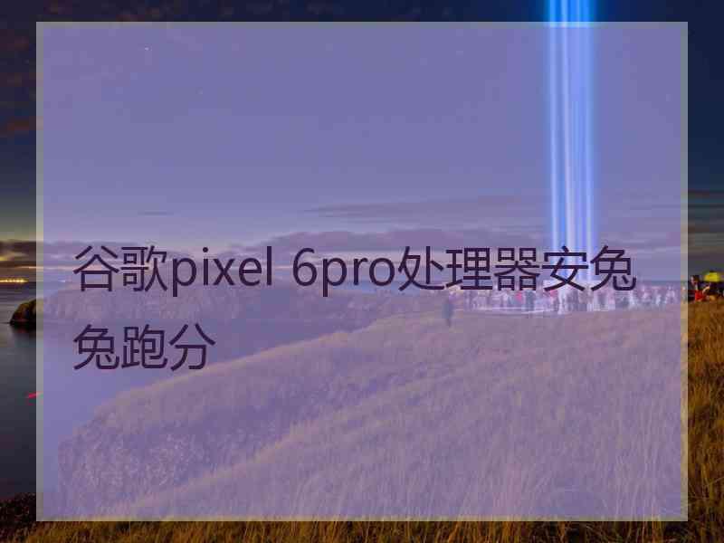 谷歌pixel 6pro处理器安兔兔跑分