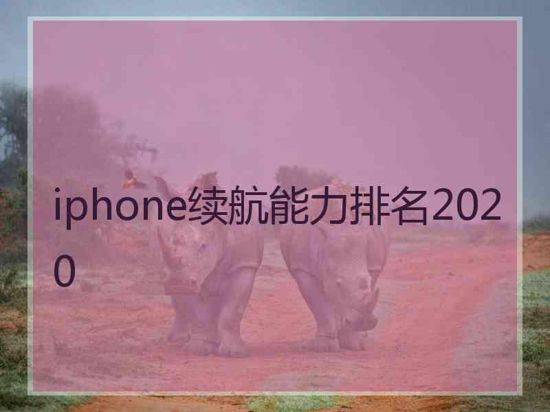 iphone续航能力排名2020