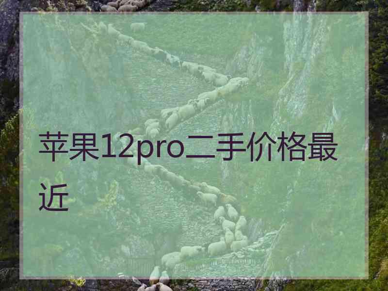 苹果12pro二手价格最近