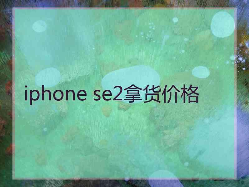 iphone se2拿货价格