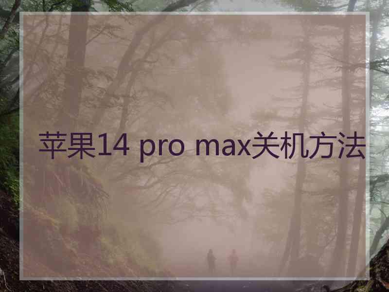 苹果14 pro max关机方法