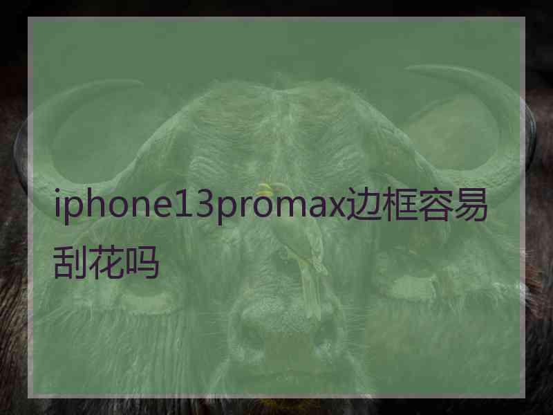 iphone13promax边框容易刮花吗