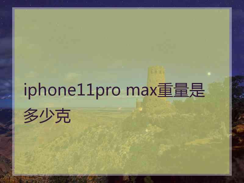 iphone11pro max重量是多少克