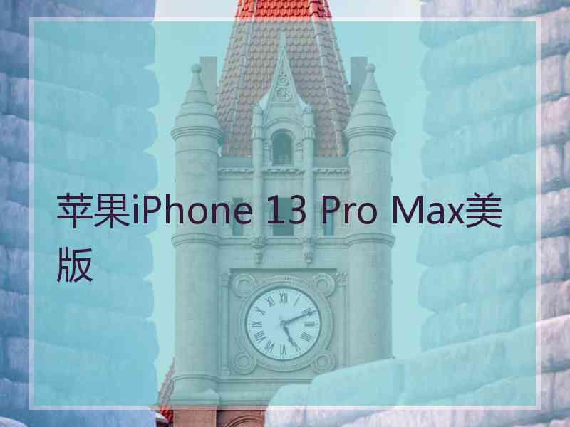 苹果iPhone 13 Pro Max美版