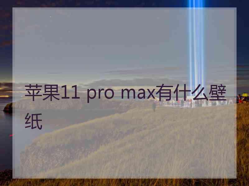 苹果11 pro max有什么壁纸