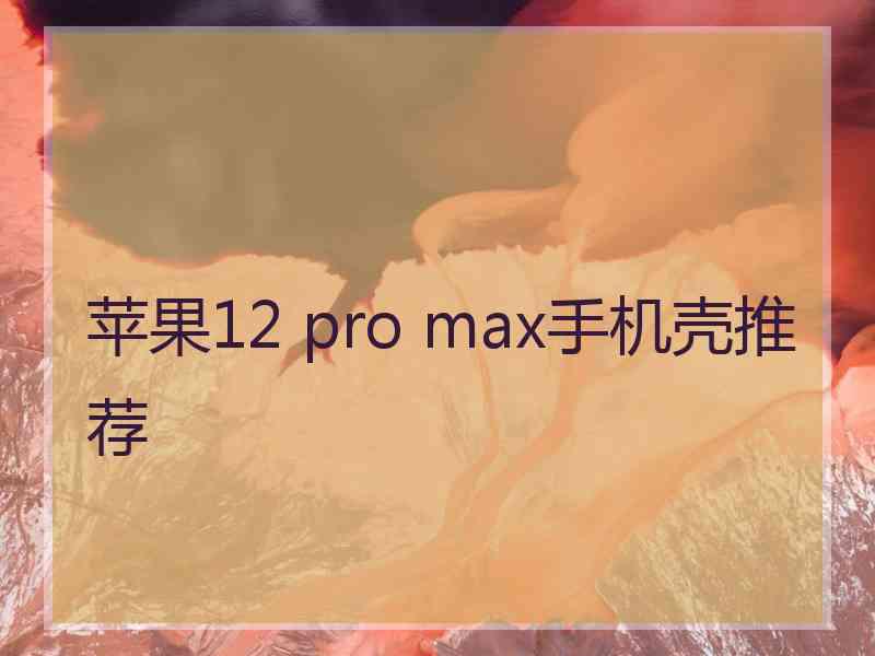 苹果12 pro max手机壳推荐