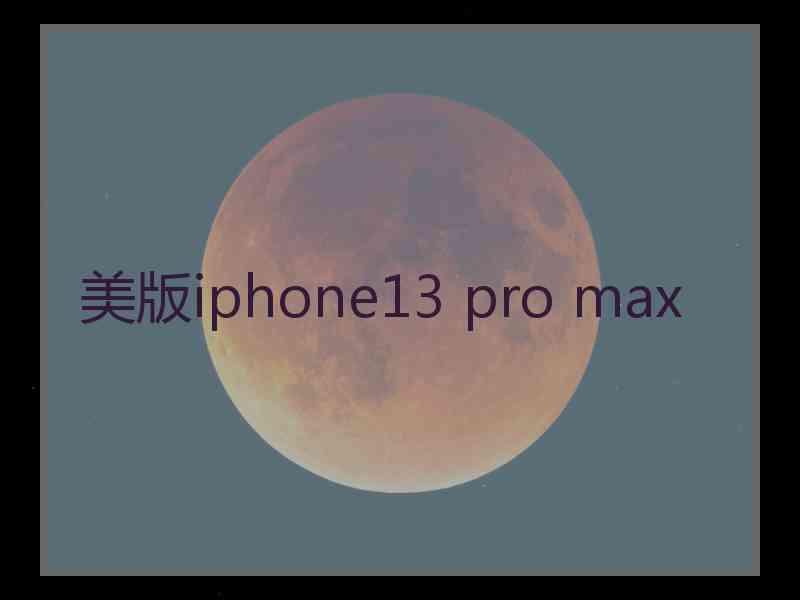 美版iphone13 pro max