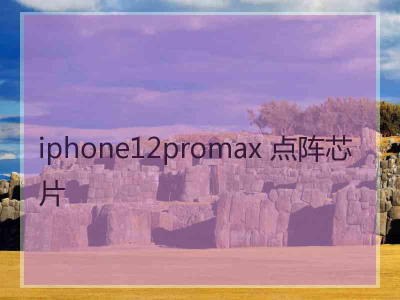 iphone12promax 点阵芯片