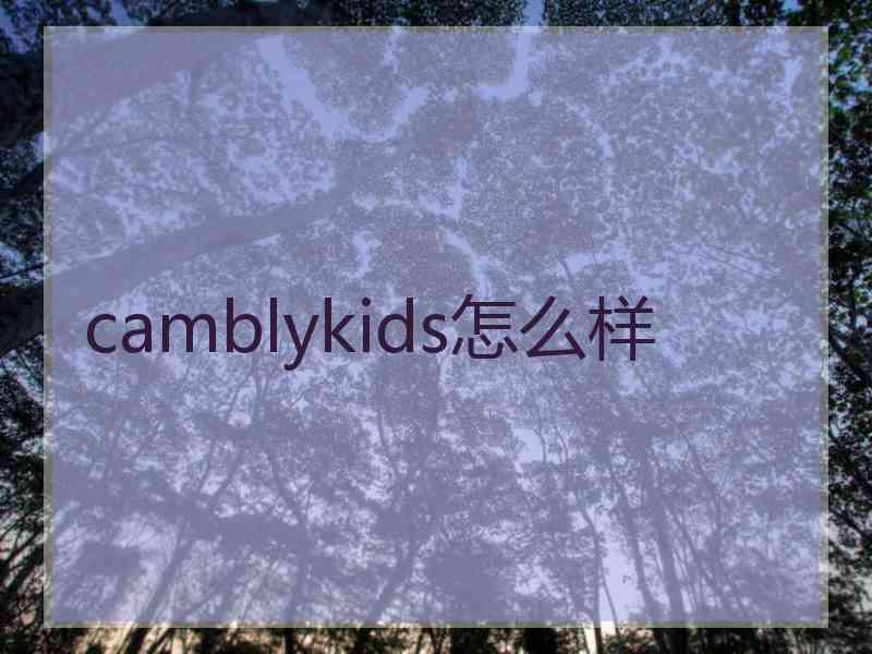 camblykids怎么样