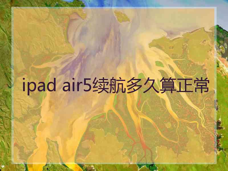 ipad air5续航多久算正常