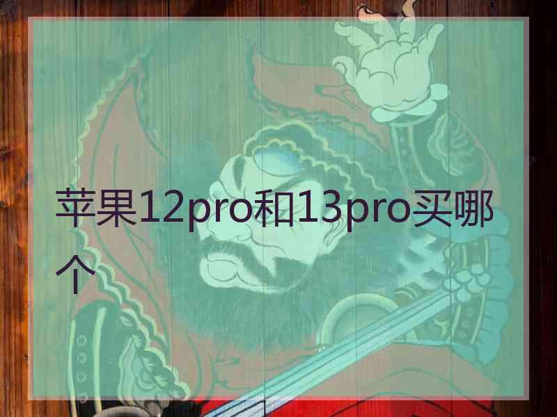 苹果12pro和13pro买哪个