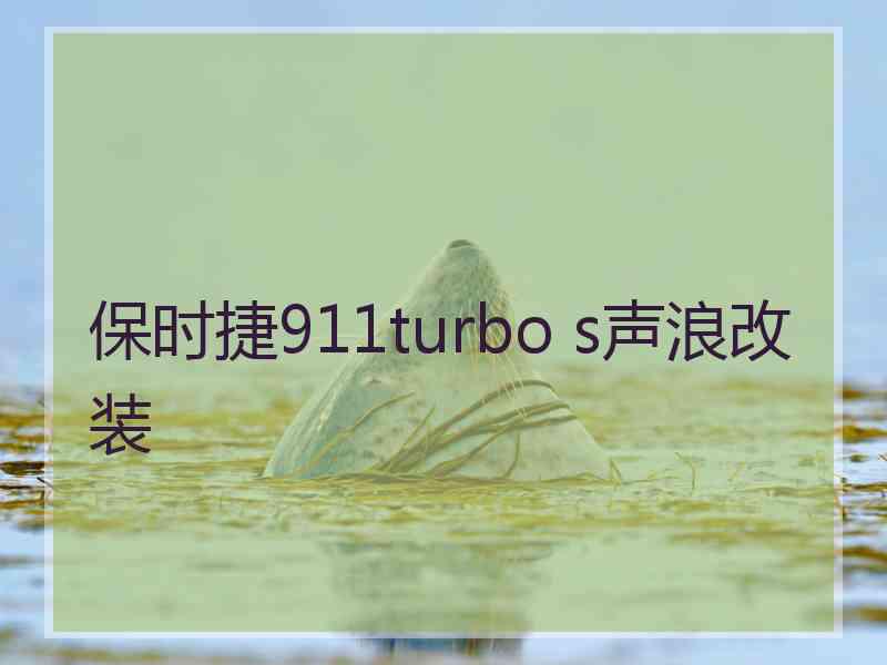 保时捷911turbo s声浪改装