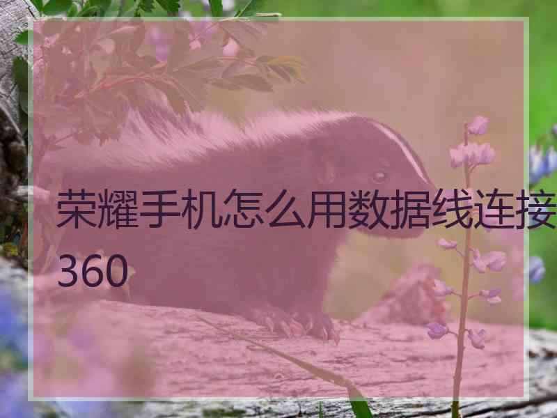 荣耀手机怎么用数据线连接360