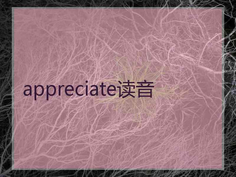 appreciate读音